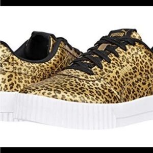 Womens Puma Size 11 Platform Sneakers Animal Leopard Print Carina Shoes Comfort